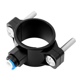 Drain Saddle Valve with 1/4" Quick Connect Plastic Water Filters, Water Filters Valve Clamp, Saddle Clamp Reverse Osmosis Parts for Under Sink Reverse Osmosis System(Black)