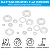 PATIKIL 304 Stainless Steel Flat Washer, 50 Pack M5 Thickness