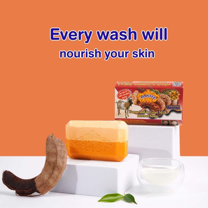 ASANTEE TAMARIND & GOAT MILK HERBAL SOAP 125 G. (Pack