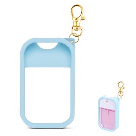 TERPINK Silicone Case Compatible with Touchland Hand Sanitizer Spray, Protective Case with Keychain for Power Mist and Glow Mist 1 fl oz, Hand Sanitizer Spray Accessory (Blue, 1 Pack)