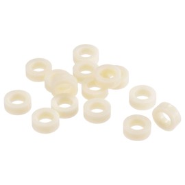 sourcing map ABS Round Spacer Washer ID 8.2mm OD 14mm Length 5mm Plastic Standoff for 3D Printer, TV Wall Mounting, Electrical Outlet, Beige, 100Pcs