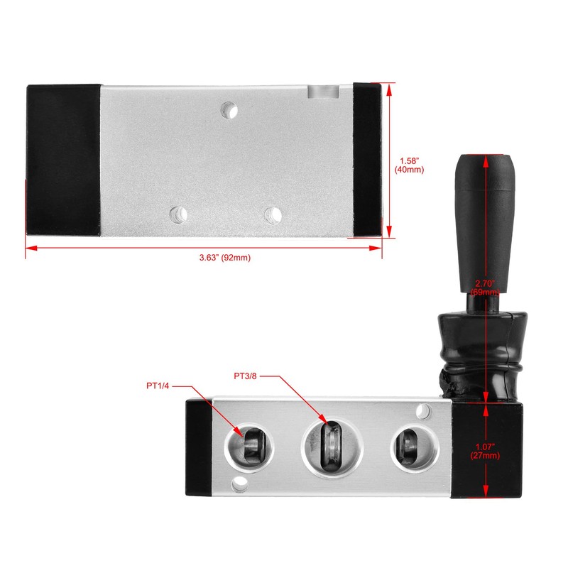 Heschen Pneumatic Hand Pull Mechanical Valve 4H310-10 2 Position 5