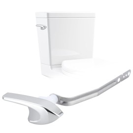 Left Toilet Handle Replacement Trip Lever Compatible with Kohler 87115-CP Toilets Chrome