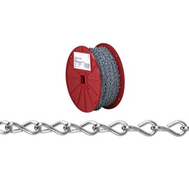 Campbell AW0801427 Low Carbon Steel Single Jack Chain on Reel, Zinc Plated, #14 Trade, 0.08" Diameter, 200' Length, 16 lbs Load Capacity