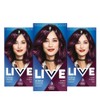 Schwarzkopf Live Intense Colour Purple Hair Dye, 3-Pack Permanent Colour