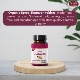ORGANIC SPREE SHATAVARI 120 Tablets | Asparagus Racemosus (Shatavari) 1200mg per Serving | Organic and Natural | Supports Women’s Health and Immune System | Vegan and USDA Certified 120tab