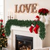 SHACOS 2pcs Artificial Christmas Garland Real Touch Winter Pine Garland