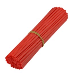 72 Pcs Universal Motocross Dirt Bike Enduro Wheel Rim Spoke Wraps Skins Covers for Yamaha XT250-600 WRF XC Honda CR/CRF XL XLR XR, Suzuki DS TC RM RS R-Z400S (Red)