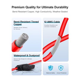 Anyongora Inline Fuse Holder 12V/24V Waterproof, 4 Pack Heavy Duty 12AWG Automotive Blade Fuse Block for Car Truck Marine Boat RV, Complete Kit with 40pcs ATC/ATO Fuses