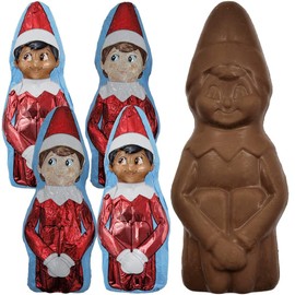 Fruidles Large Christmas Chocolate Holiday Treats, Solid Smooth Milk Chocolate, Party Bag Fillers, Individually Wrapped Foils, Kosher Certified Dairy, 3oz (12-Pack)