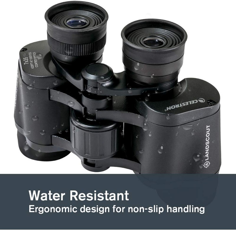 Celestron 72356 LandScout 7x35mm Water-Resistant Porro Prism Binoculars with Rubber
