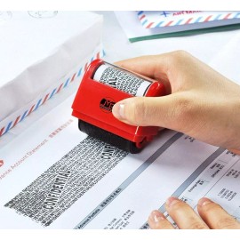 JYPTECH L 1.5” Identity Protection Roller Self Inking Stock Stamp  (Black Ink)