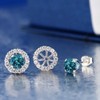 Gem Stone King Pendientes de tuerca de plata de ley
