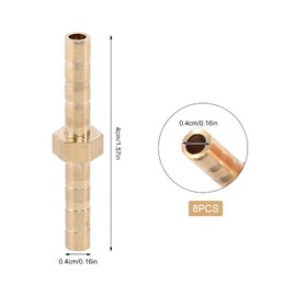 8 Stücke Schlauchverbinder 4mm Messing Set Schlauchverbinder Messing Schlauchverbinder Reduzierung Gartenschlauch Verbindungsstück Benzinschlauch Verbinder
