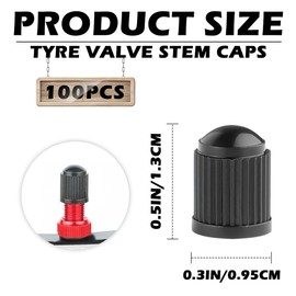 UPIQNG 100Pcs Tire Valve Caps Valve Stem Caps Protection Cover Plastic Tire Valve Stem Cover Prevent Dust Universal Stem Caps for Bike Motorcycle Car