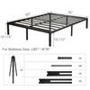 Wulanos King Size Bed Frame, 3500lbs Heavy Duty Metal Frames