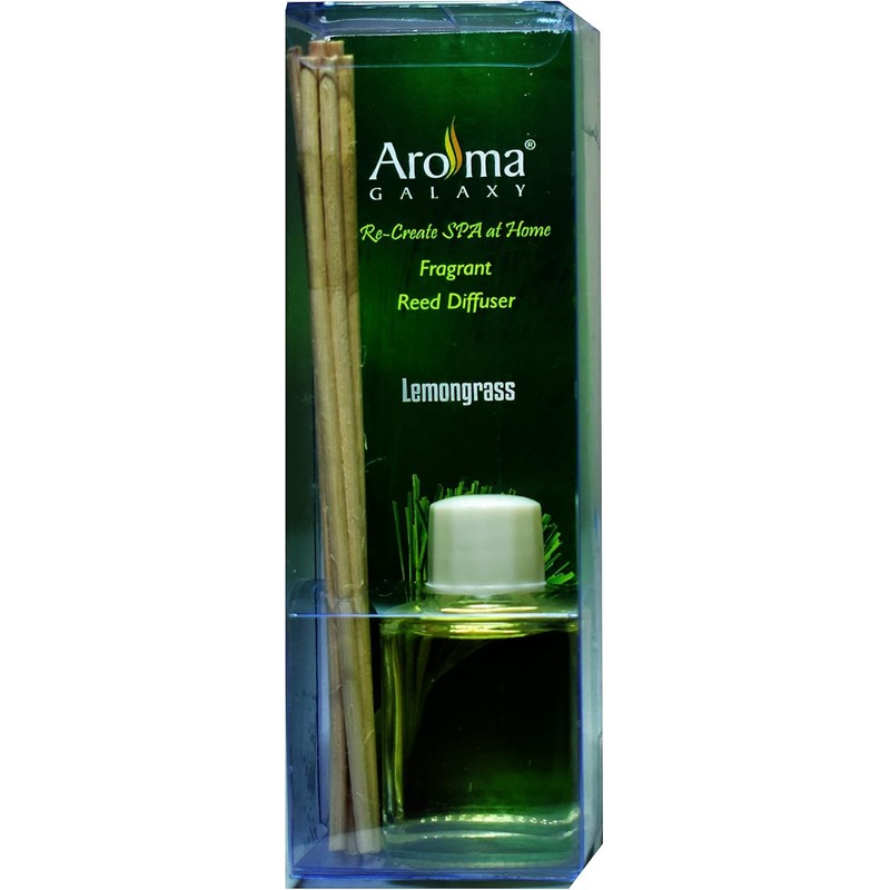AROMA GALAXY Lemon Grass Scent Reed Diffuser Set/Aroma Reed Diffuser/Scented