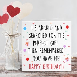 Felbridge Studio - Birthday Cards for Men Women - Husband Wife Mum Brother Boyfriend Friend Funny Birthday Card - Dad Birthday Cards - Him Her Man Women Adult Female Sister - 40th 50th - 14cm