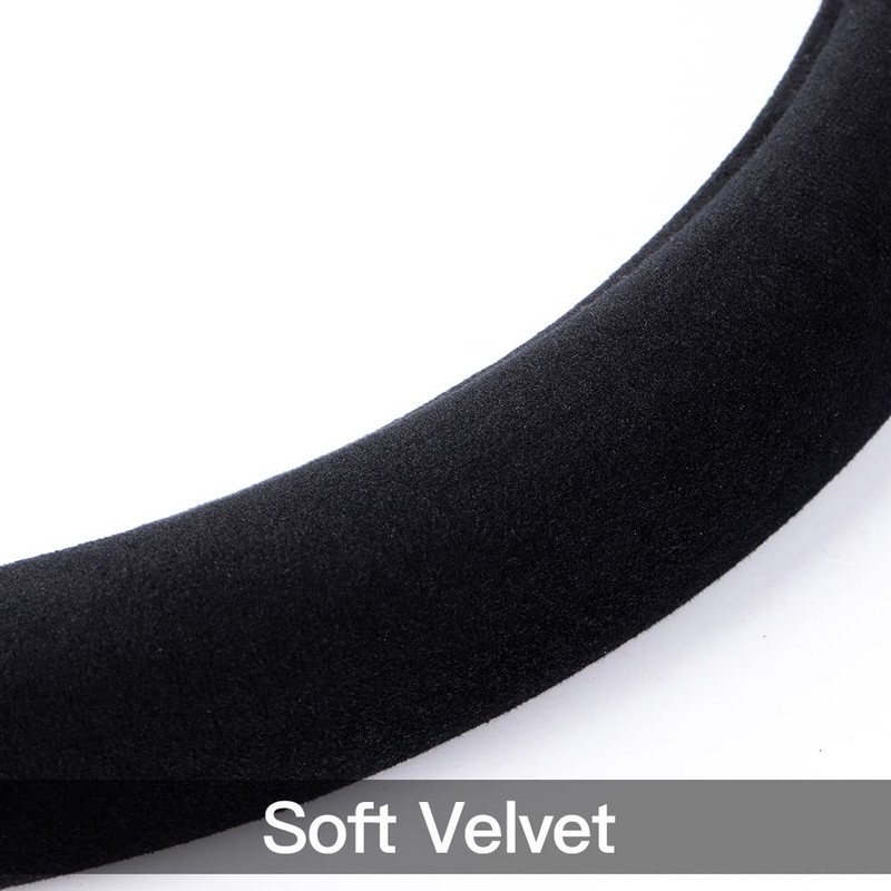 OTOSTAR Soft Velvet Steering Wheel Cover, Universal Luxury Steering Wheel