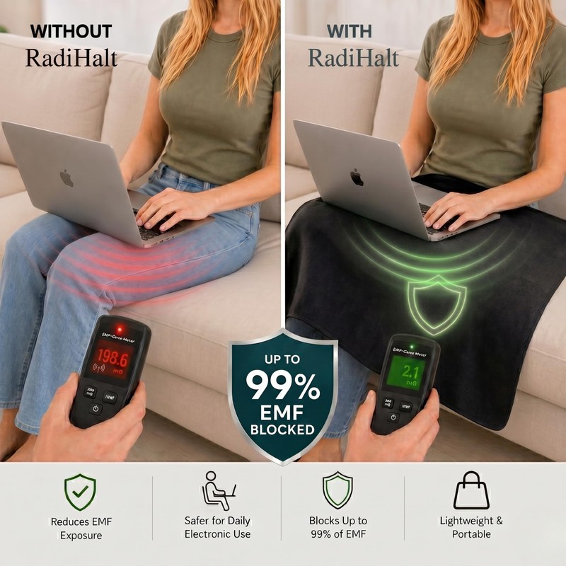 RADIHALT EMF Blocking Blanket for Laptop & Cell Phone -