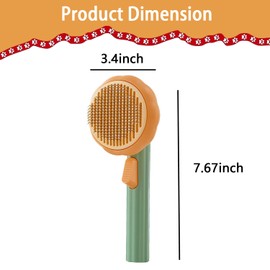 WUBAYI Dog Brush Cat Brush Grooming Brush,Self Cleaning Slicker Brush Pet Grooming Tool for Long Hair or Short Hair Cats Pet Brush Easily to Remove Loose Undercoat, Mats, Tangled Hair and Shed Fur