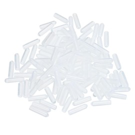 QUARKZMAN Pack of 100 Rubber End Caps 3 mm (1/8 Inch) ID Vinyl PVC Round Tube Bolt Cap Cover Protectors for Screw Thread Clear