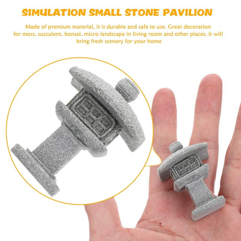 YARDWE 3 Pcs Decor Micro Landscape Pavilion Model Pavilion Desktop