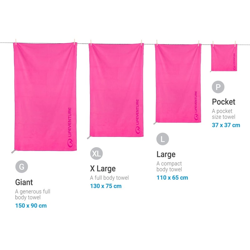 Lifeventure SoftFibre Travel Towel — Compact, Lightweight Quick-Dry Sports &