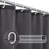 EurCross Dark Grey Shower Curtain 200 x 180 cm Textile
