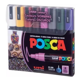 Uni-Posca Posca Marcadores Pc-5m Colores Oscuros Punta Media