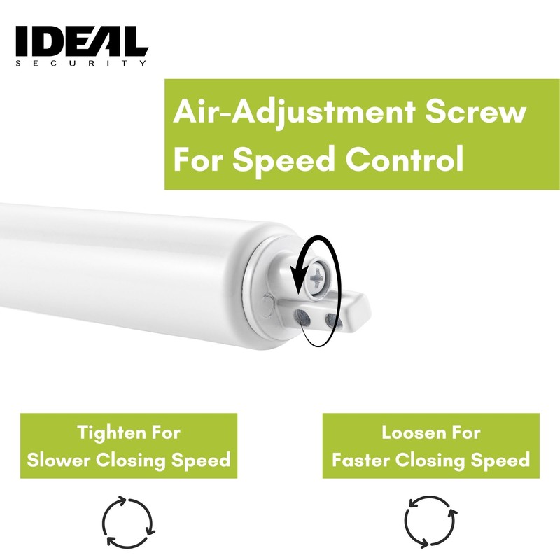Ideal Security Screen Door Closer, 9", White