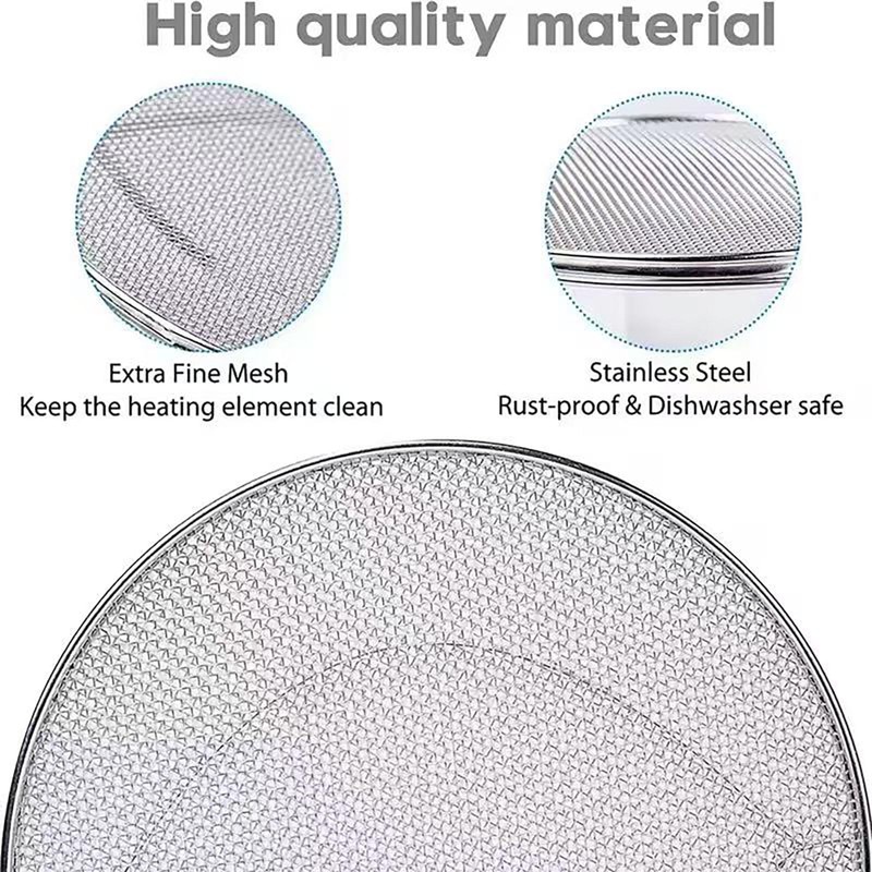 Stainless Steel Splatter Shield for Ninja Foodi IG651 ，Reusable Oil