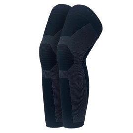 Pure Athlete Full Leg Compression Sleeve - Hamstring, Knee Support and Recovery (Small, 1 Pair - Black)
