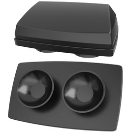 FLLIK EZ Pass Holder & Cover with Super Strong Suction Cups for Car Windshield Ezpass Mount Holder Toll Pass Transponder iPass Holder All Black