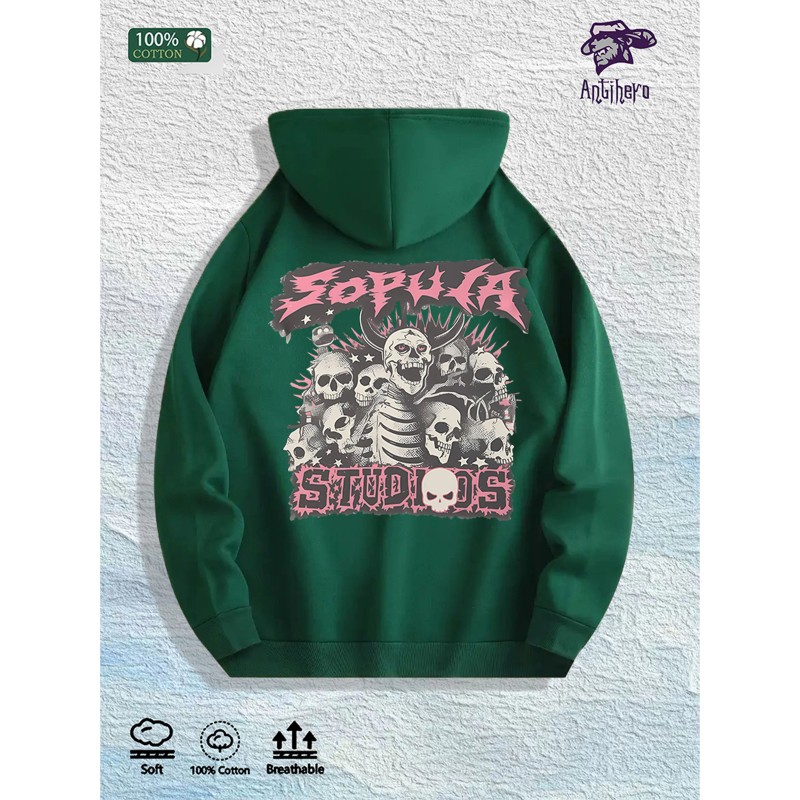 Antihero Sopula Studios Graphic Hoodie 100% Cotton US Warehouse 7