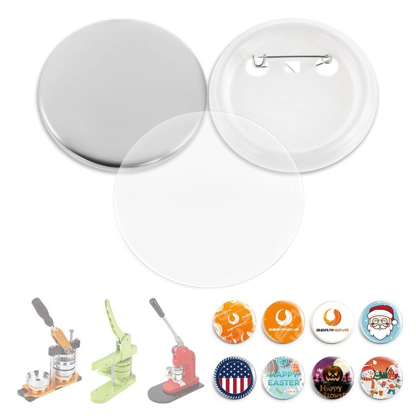BEAMNOVA 500 Sets of Round Button Parts Supplies 75mm /