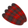 Plaid Red Gray Grey Pattern Double-Sided Oval Nail File Emery