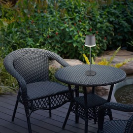 bmf-versand® Solar Lamp for Outdoor Standing Table Lamp - Solar Light Garden 41 cm High Anthracite - Outdoor Light Garden Lamp LED with Switch - Light Solar Outdoor Lamp IP 44