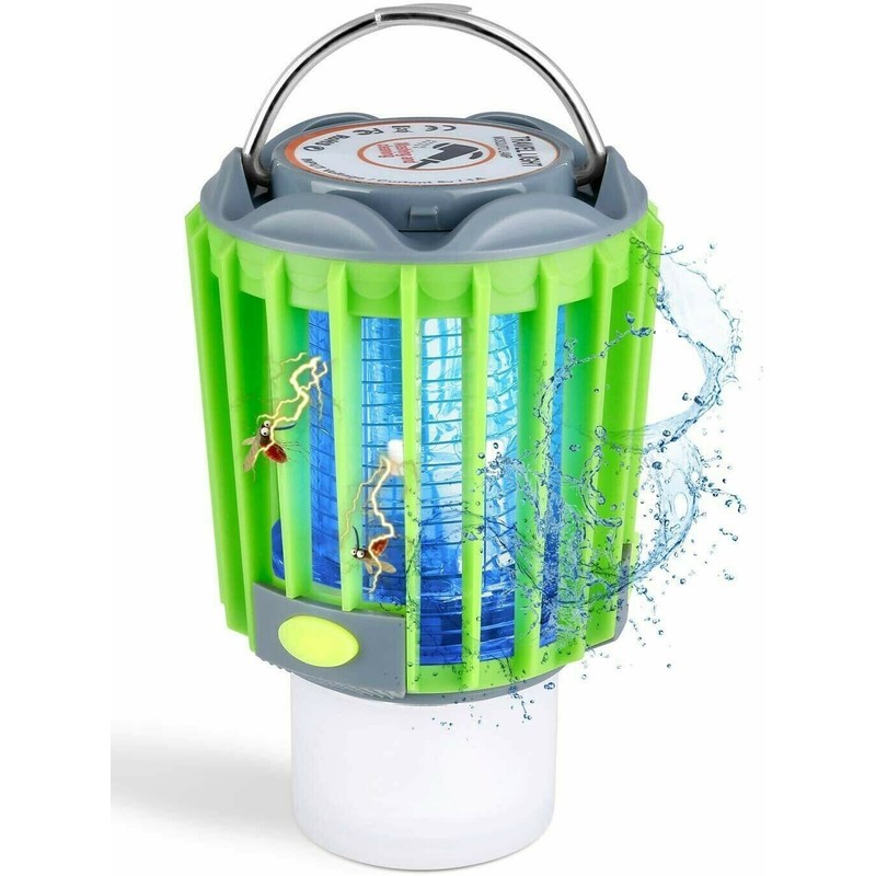 Albrillo 2 PACK Camping Lantern Flashlight Bug Zapper 4-in-1 Rechargeable