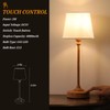 Kakanuo Cordless Table Lamps Rechargeable Set - 2 Pack Wooden