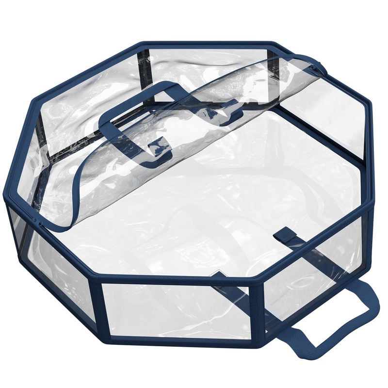 Hearth & Harbor Wreath Storage Container - Clear Christmas Wreath