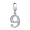QueenCharms Clear Crystal 0-9 Number Charms Beads Bracelets & Necklaces