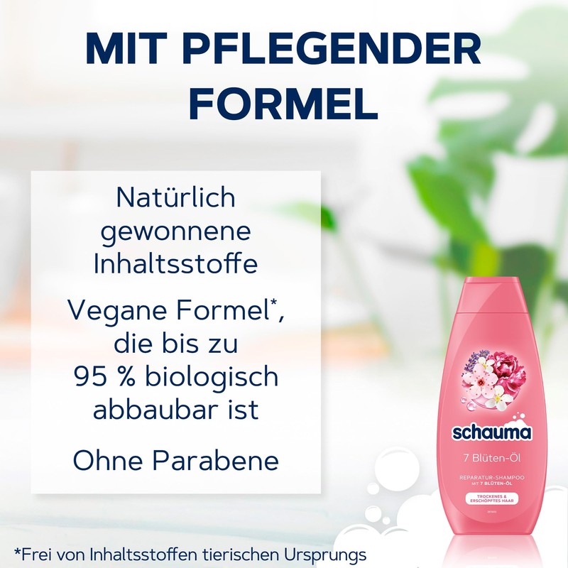 SCHAUMA Shampoo 2 x 400 ml 7 Flower Oil