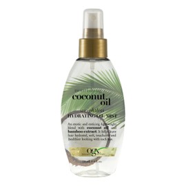 OGX Nourishing + Coconut Oil Weightless Hydrating Oil Hair Mist, Lightweight Leave-In Hair Treatment with Coconut Oil & Bamboo Extract, Paraben & Sulfate Surfactant-Free, 4 Fl Oz