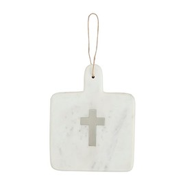 Mud Pie Marble Board With Cross; 9" x 7"