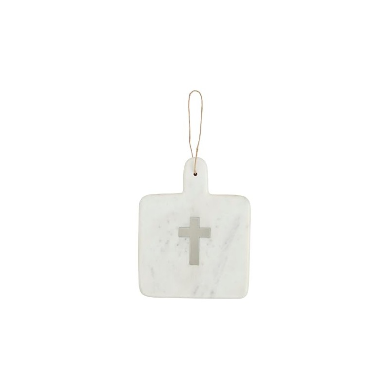 Mud Pie Marble Board With Cross; 9" x 7"