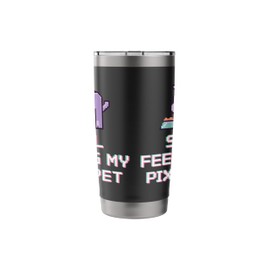 Virtual Pet Nostalgia Digital Pets 90s Retro Gaming Humor Stainless Steel Insulated Tumbler