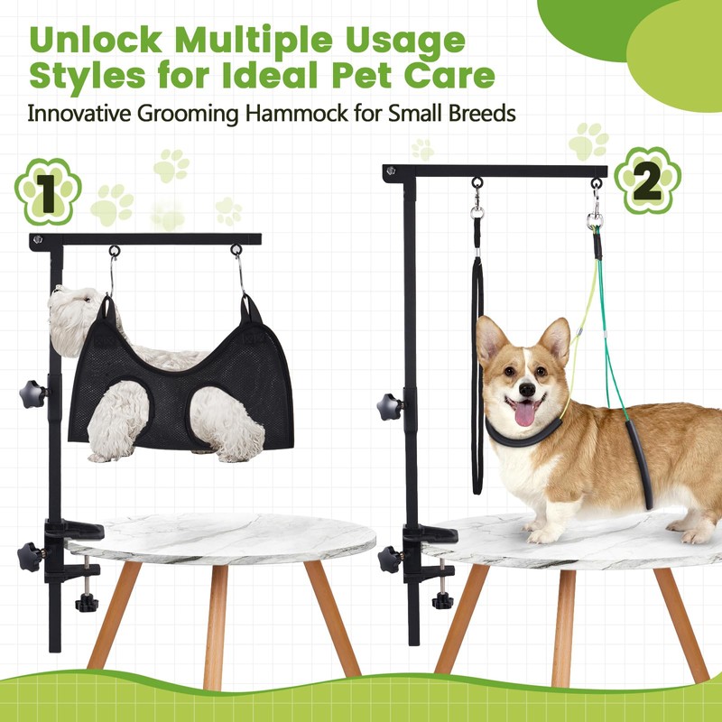 SUNMCCN Dog Grooming Table Arm with Hammock, 35" Adjustable Height