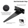 T-Hinge Black, Shed Door Hinge, Gate Hinge, Rustproof Powder Coating,Metal