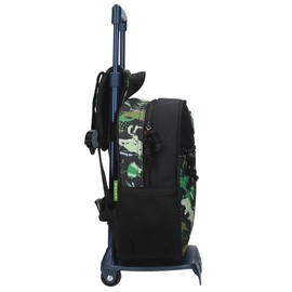 Movom Raptors Dinosaur School Backpack Polyester Wide Ergonomic Padded Shoulder Straps, black, Backpack 25 + Trolley